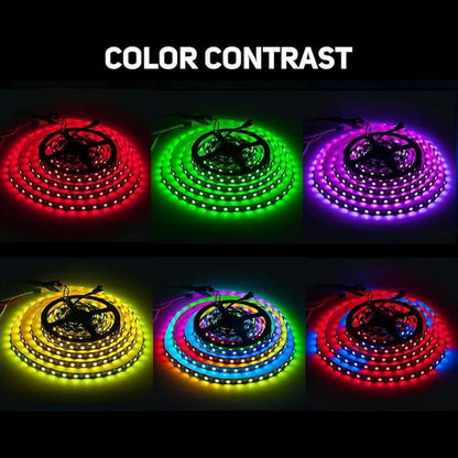 SEZO WS2812B LED Strip Light 3.3FT/1M 60LEDs/m Individually Addressable Programmable 5050SMD Digital RGB Alloy Wires Flexible Dream Color IP30 Non-Waterproof PCB Black DC5V