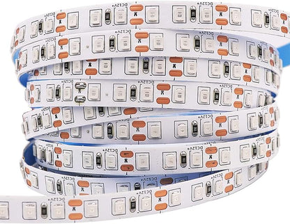 12V LED Strip Light Cool White 6000K 5M/16.4ft 600LEDs Flexible SMD2835 High Brightness No-Waterproof IP20 LED Tape Lights for Bedroom Kitchen Party etc Decorate(No Power Supply)