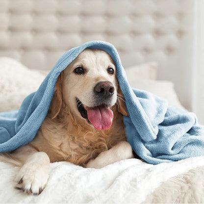 BEDELITE Fleece Blanket Washed Blue Throw Blankets for Couch & Bed, 300GSM Luxury Plush Cozy Fuzzy Blanket 50" x 60", Super Soft Warm Lightweight Throw Blanket for Travel Camping
