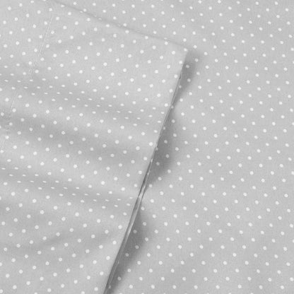 Full Size Bed Sheets - 6 Piece 1500 Supreme Collection Fine Brushed Microfiber Deep Pocket Full Sheet Set Bedding - 2 Extra Pillow Cases, Great Value, Full, Dot Gray