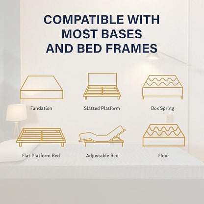 EGOHOME 10 Inch King Mattress, Copper Gel Cooling Memory Foam Mattress for Back Pain Relief,Therapeutic Double Mattress Bed in a Box, Made in USA, CertiPUR-US Certified, 76x80x10 Black