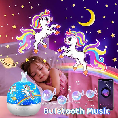One Fire Dinosaur Night Light Projector, with 15 Films & Bluetooth Music and Remote-Controlled Dino Night Light, Rechargeable Star Projector for Kids, Dino Decor Dinosaur Gifts for Boys.