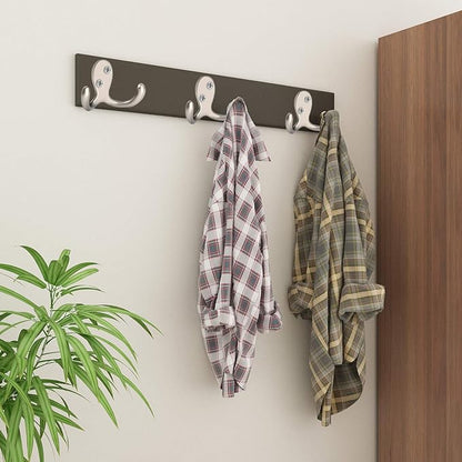 IBosins 8 Pack Heavy Duty Double Prong Coat Hooks Wall Mounted with 16 Screws Retro Double Hooks Utility Hooks for Coat, Scarf, Bag, Towel, Key, Cap, Cup, Hat