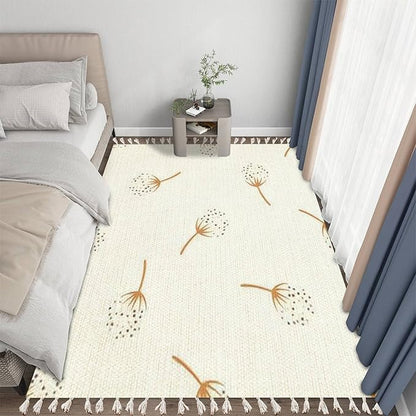 Boho Rug Gender Neutral Baby Floral Whimsical Earthy Scandinavian Chic Area Rug Washable Hallway Runner Rug Mat Pad Minimalist Nursery Decor for Living Room Bedroom Playroom Classroom