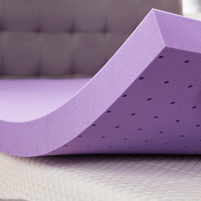 SINWEEK 3 Inch Gel Memory Foam Mattress Topper Ventilated Soft Pressure Relieve Mattress Pad, Breathable Bed Topper, CertiPUR-US Certified, Queen Size