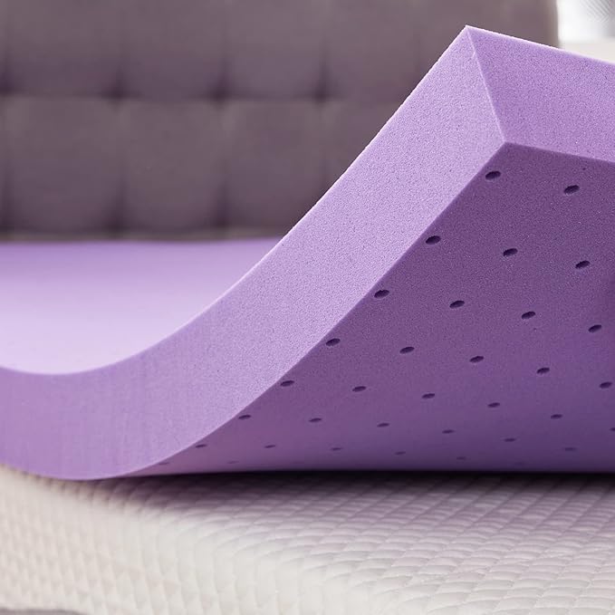 SINWEEK 3 Inch Gel Memory Foam Mattress Topper Ventilated Soft Pressure Relieve Mattress Pad, Breathable Bed Topper, CertiPUR-US Certified, California King Size
