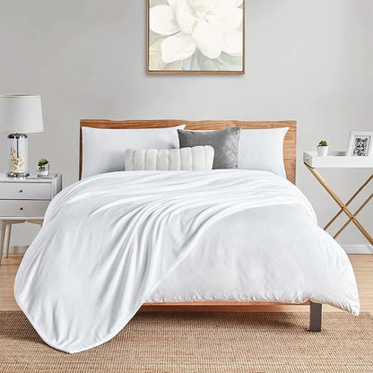 Walensee Fleece Blanket Plush Throw Fuzzy Lightweight (King Size 108x90 White) Super Soft Microfiber Flannel Blankets for Couch, Bed, Sofa Ultra Luxurious Warm and Cozy for All Seasons