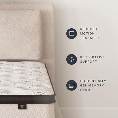 Ashley Chime King Mattress Hybrid 12 Inch Firm Memory Foam for Pressure Relief, Mattress In a Box with Cooling Gel, Fiberglass Free