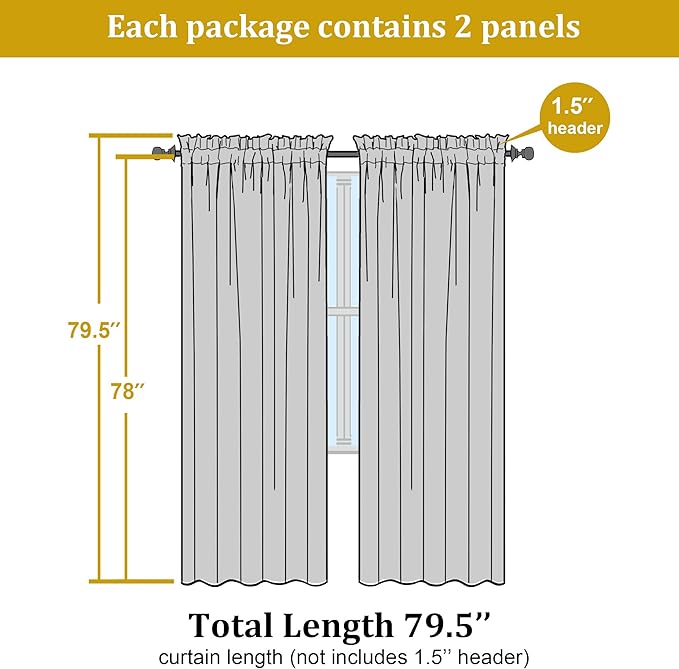 OWENIE Sheer Curtains, Sage Green Sheer Curtains 78 inch Length 2 Panels Set, Rod Pocket Voile Fimly Sheer Drapes for Living Room/Bedroom, 2pcs, Each 42" W x 78" L