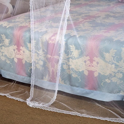 4 Corners Princess Bed Curtain Canopy Canopies for Girls Boys Adults Bed Gift (Twin, White)