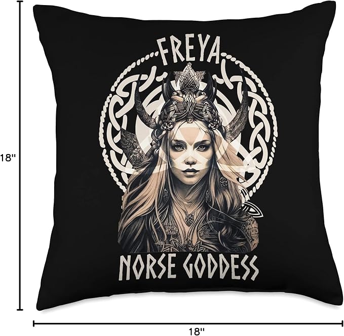 Freya Norse Goddess Scandinavian Viking Mythology Throw Pillow