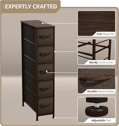 Sorbus Kids Dresser with 5 Drawers - Storage Unit Organizer Chest for Clothes - Bedroom, Kids Room, Nursery, & Closet