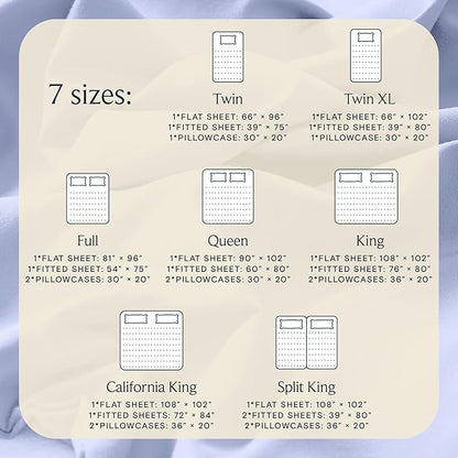 LuxClub 4 PC Sheet Set Bed Sheets Deep Pockets 16" Eco Friendly Wrinkle Free Cooling Machine Washable Hotel Bedding Silky Soft - Sky Blue Queen