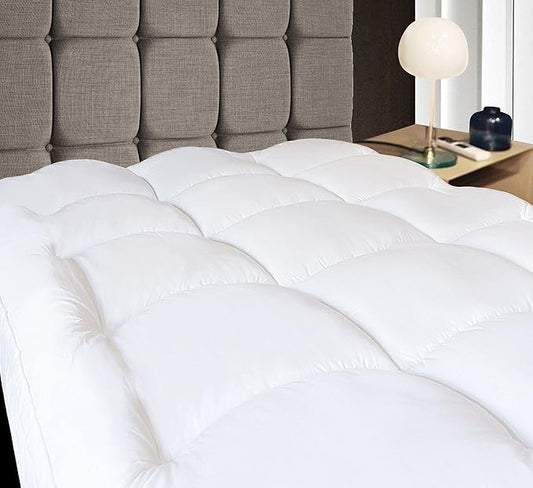 Aemicion Extra Thick Mattress Topper King, 4 Inch Extra Soft Mattress Pad Cover, Pillow Top Matress Topper with with 18" Deep Pocket 76" x 80"