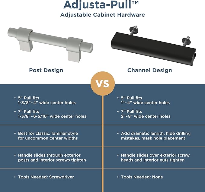 Franklin Brass Adjusta-Pull (5-Pack) Adjustable Drawer Pulls | Fits 1-3/8 to 6-5/16 Inch Hole Centers | Satin Nickel Cabinet Handles| Francisco P44365-SNM-B