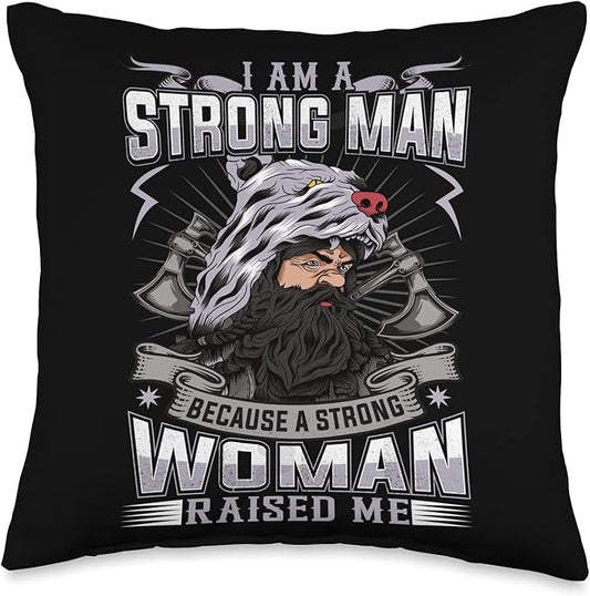 Viking Scandinavian Design Vikings Culture Design Throw Pillow