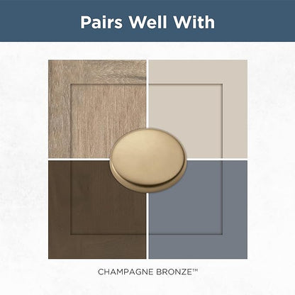 Franklin Brass - Francisco Champagne Bronze Gold Cabinet Handles 4 Inch (4") Hole Center Pulls | Easy Install, Durable Hardware for Kitchen Cabinet Door, Drawers, Dresser Pull, Furniture (10 Pack)