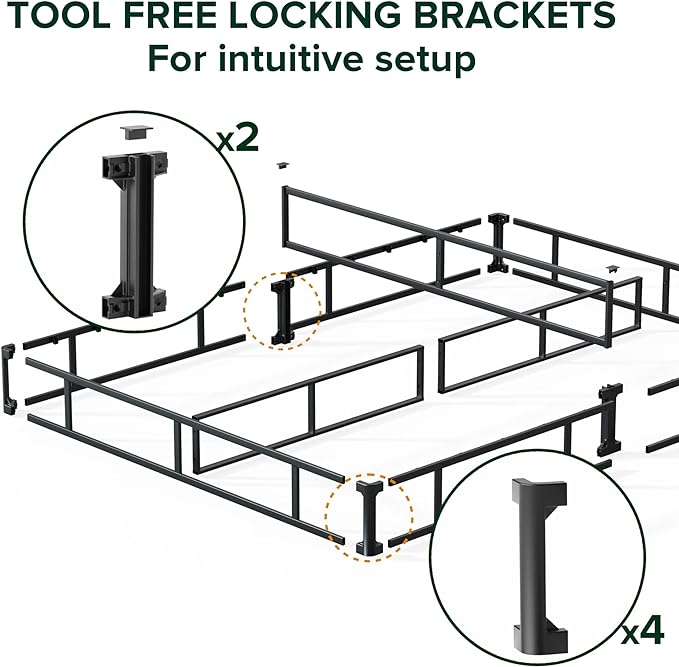 ZINUS 5 Inch Full Metal Smart Box Spring with Quick Assembly, Mattress Foundation, Strong Metal Frame, Easy Assembly