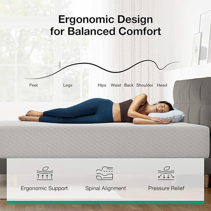 Novilla Queen Mattress, 12 Inch Queen Memory Foam Mattress for Supportive & Pressure Relief, Removable Washable Cover,CertiPUR-US Certified Mattresses in a Box, Firm
