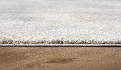 RUG BRANCH New Zealand Plush 4' x 6' (3'9" X 5'6") Scandinavian Indoor Area Rug, Contemporary, Grey Brown - Living Room, Bedroom, Dining Room, and Kitchen