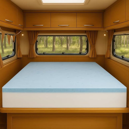 Foamma 12” x 39” x 75” Camper/RV Travel Gel Memory Foam Bunk Mattress Topper, Made in USA, Comfortable, Travel Trailer, CertiPUR-US Certified, Cover Not Included