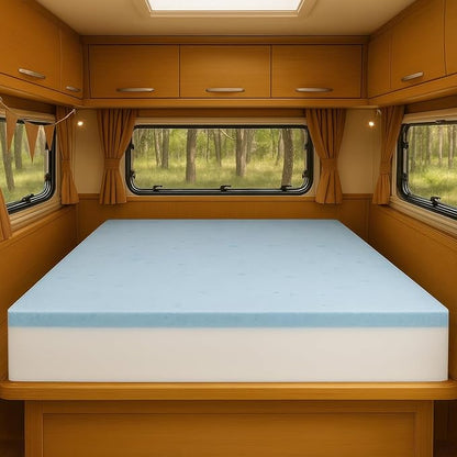 Foamma 6” x 38” x 75” Twin Size Truck, Camper, RV Travel Visco Gel Memory Foam Bunk Mattress Replacement, Made in USA, Comfortable, Travel Trailer, CertiPUR-US Certified, Cover Not Included
