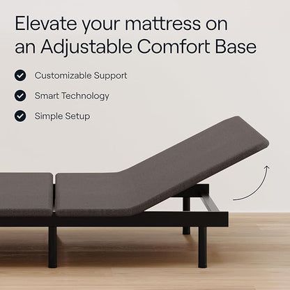 Siena 8” Queen Mattress with Adjustable Base - Head & Foot Incline - Medium Firm Gel Memory Foam - Premium Pressure Relieving Layers - Wireless Remote with Memory - Zero Clearance - Zero Gravity