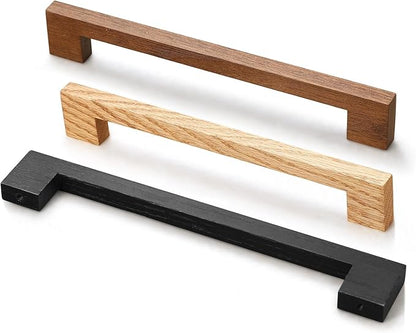 Burlywood Square 5 in 4 pcs Wooden Drawer Pulls Handle pulls for cabinets Kitchen Cabinet Drawer pulls Cabinet Door Pull