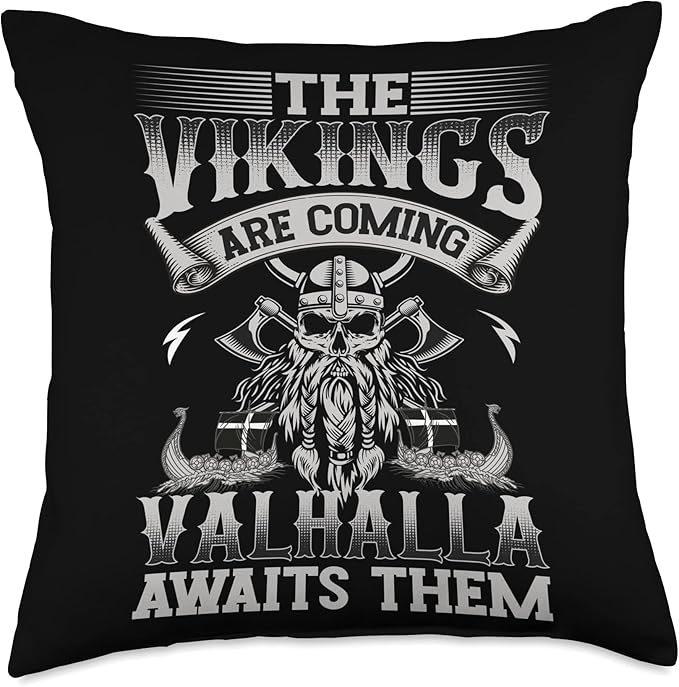 Viking Quote Scandinavian Design Celtic Culture Throw Pillow