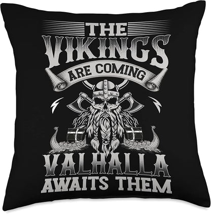 Viking Quote Scandinavian Design Celtic Culture Throw Pillow