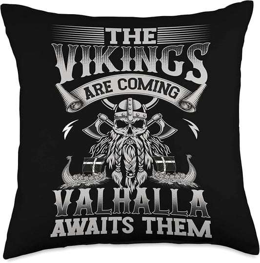 Viking Quote Scandinavian Design Celtic Culture Throw Pillow