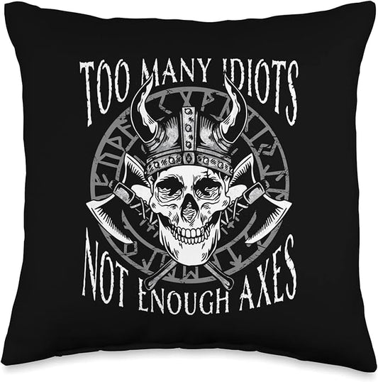 Funny Viking Vikings Norsemen Norse Scandinavian Scandinavia Throw Pillow