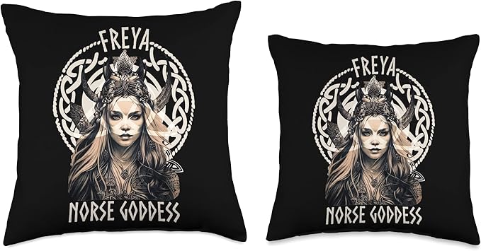 Freya Norse Goddess Scandinavian Viking Mythology Throw Pillow