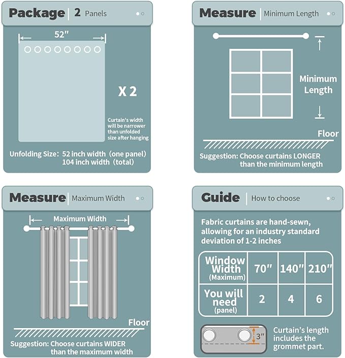 BGment Room Darkening Curtains 84 Inches Long - Grommet Thermal Insulated Drapes Window Treatment Curtains for Bedroom, 2 Panels, 52 x 84 Inch, Cocoa