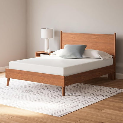 Signature Design by Ashley King Size Chime 8 Inch Medium Firm Gel Memory Foam Mattress with Green Tea & Charcoal Extract, Fiberglass Free, Mattress In A Box