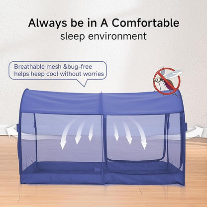 LEEDOR Bed Tent Dream Tents Bed Canopy Shelter Cabin Indoor Privacy Warm Breathable Pop Up Twin/Full/Queen for Kids and Adult Patent Pending(Mattress Not Included)