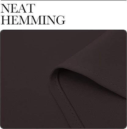 NICETOWN Blackout Thick Window Curtains - Thermal Insulated Grommet Drape Panels for Bedroom and Living Room (Brown, Set of 2, W42 x L95)