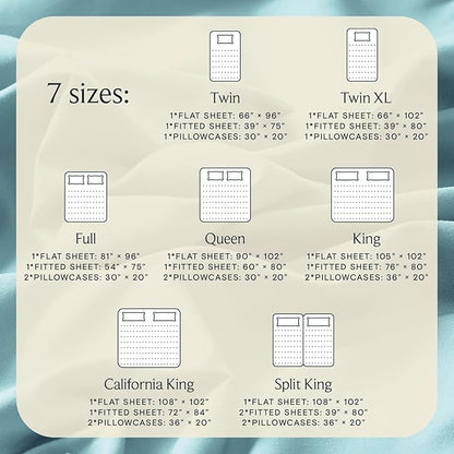 LuxClub 4 PC Full Size Sheet Set Deep Pockets Wrinkle Free Cooling Sheets Machine Washable Hotel Bedding Silky Soft - Aqua Full