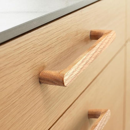 Black Round 5 in 6 pcs Wooden Drawer Pulls Handle pulls for cabinets Kitchen Cabinet Drawer pulls Cabinet Door Pull