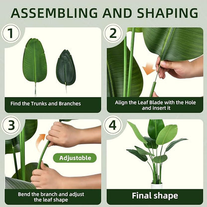 Bird of Paradise Plant Artificial 6ft,Faux Plants Indoor Tall with 12 Trunks - The Perfect Indoor Silk Floor Plant for Home Decor in Living Room, Office, and Bedroom (6FT Bird of Paradise)