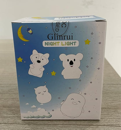 Penguin Night Light for Kids Silicone Sleep NightLights, 9 Colors Baby Light Bedside Lamp Bed Room Children Decorative Lamps for Toddlers/Boys/Girls/Adults/Bedroom/Bathroom/Outdoor - Medium