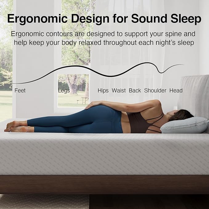 Novilla Full Mattress, 10 Inch Memory Foam Mattress Full Size WithComfort Foam for Pressure Relief & Cool Fresh Sleep,Removable Washable Cover,Full Memory Foam Mattresses, Medium Firm