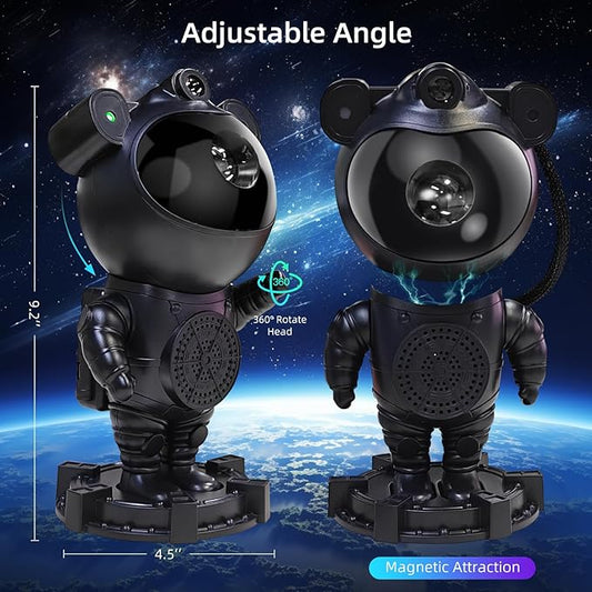 Star Projector Astronaut Galaxy Projector - Bluetooth Speaker, White Noise,Moon Nebula Night Light for Bedroom, 360° Adjustable,Timer and Remote, Star Galaxy Projectors for Kids Adult,Gift Choice