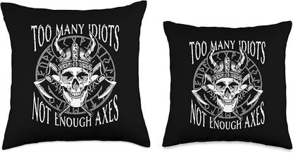 Funny Viking Vikings Norsemen Norse Scandinavian Scandinavia Throw Pillow