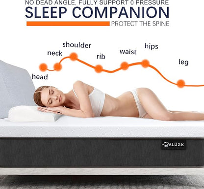 3 Inch Gel Memory Foam Mattress Topper Queen Size High Density Cooling Pad Pressure Relief Bed Topper (with Removable & Washable Bamboo Cover)