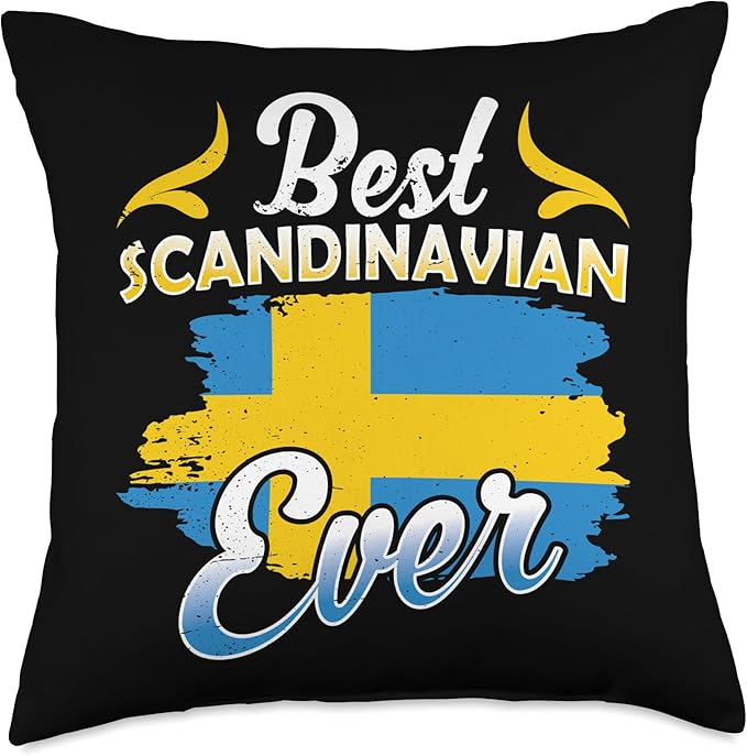 Best Scandinavian Ever Sweden Roots Scandinavia Scandinavic Throw Pillow