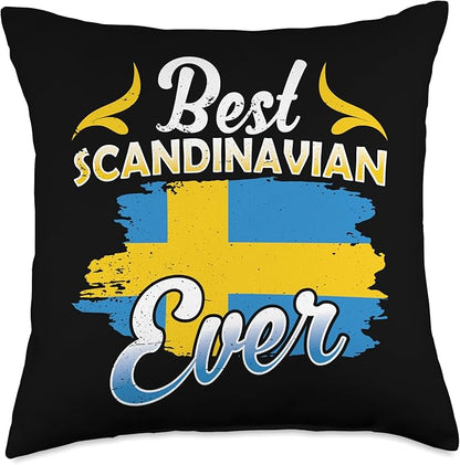 Best Scandinavian Ever Sweden Roots Scandinavia Scandinavic Throw Pillow