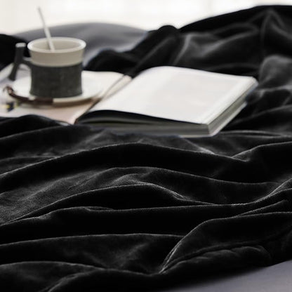 Bedsure GentleSoft Fleece Throw Blanket for Couch Black - Lightweight Plush Fuzzy Cozy Soft Halloween Blankets and Throws for Sofa, 50x60 inches