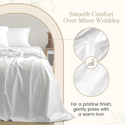 Split King Sheet Set, 100% Cotton Bed Sheets Split King Size Sheets Deep Pocket Set, 800 TC Sateen Weave 4 Piece Luxury Bedding, Soft Breathable Machine Washable All Season Comfort – Burgundy