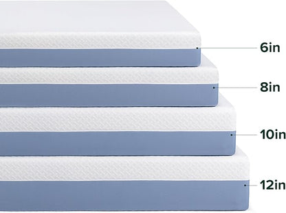 ZINUS 8 Inch Twin Cooling Essential Memory Foam Mattress [NewVersion], Fiberglass Free, Medium Feel, Breathable Cooling Layers, Certified Safe Materials